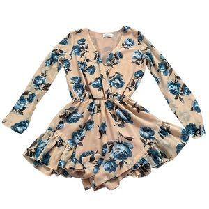 Floral Blue Jumpsuit